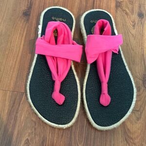 NEW Nalho pink espadrille sandals wrap sandals size 7